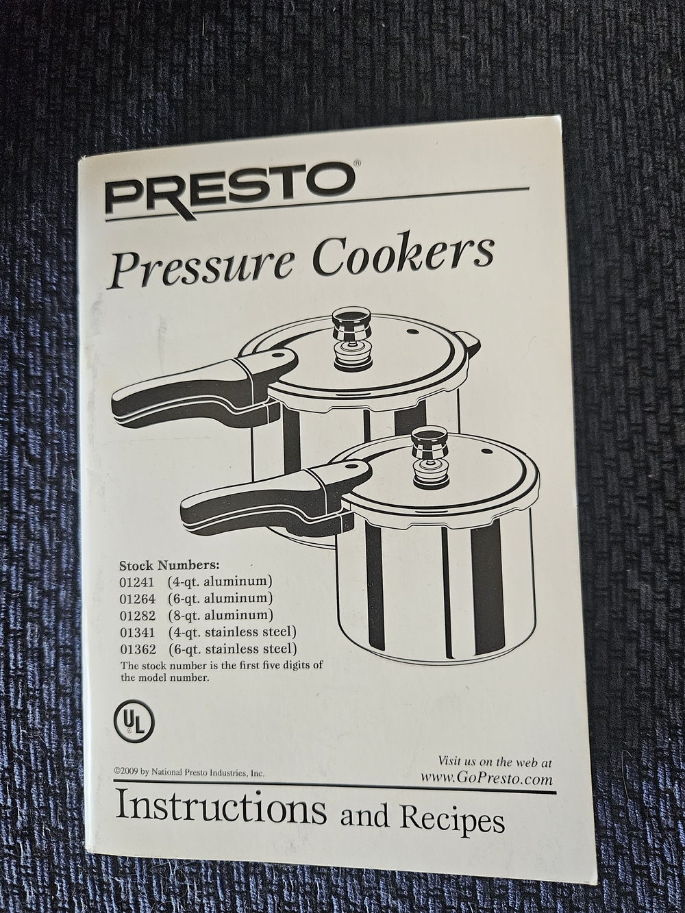 Presto 4qt Aluminum Pressure Cooker 409A